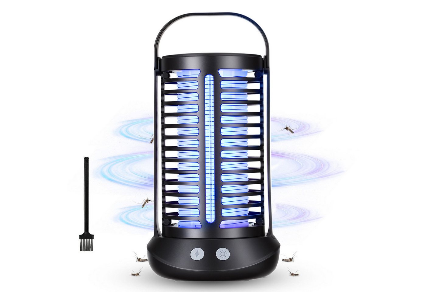 oyajia Ultraschall-Tierabwehr Insektenvernichter Mückenlampe UV-Lampe Insektenfalle mit 4000mAh-Akku, Mückenlampe Elektrisch, 360° Schutz & Leicht zu Reinigen Bild 2