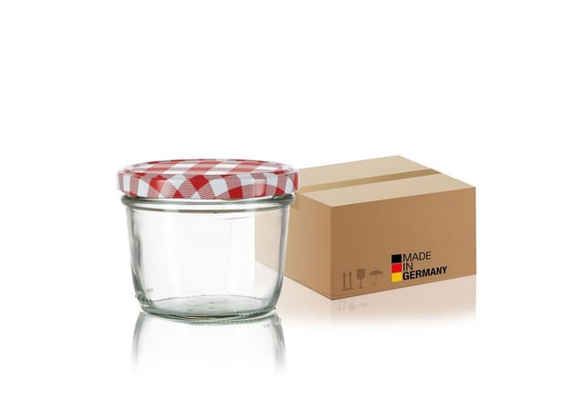 BigDean Einmachglas 125ml Sturzgläser Einkochgläser TO 82 Made in Germany, Glas, (Set, 24-tlg., Vorratsglas), Befüllbar