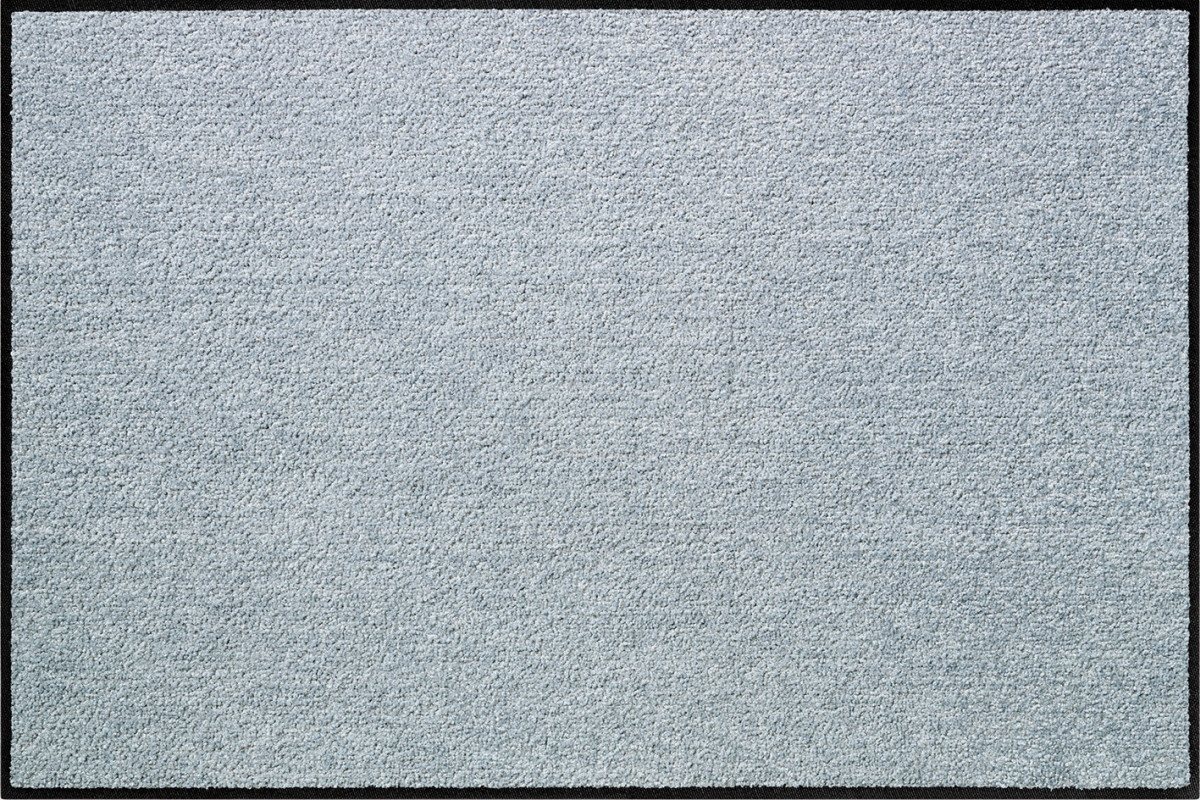 Salonloewe Fußmatte Monochrome SILBERGRAU 40x60 cm, In- und Outdoor, waschbar bei 40° Grad und trocknergeeignet