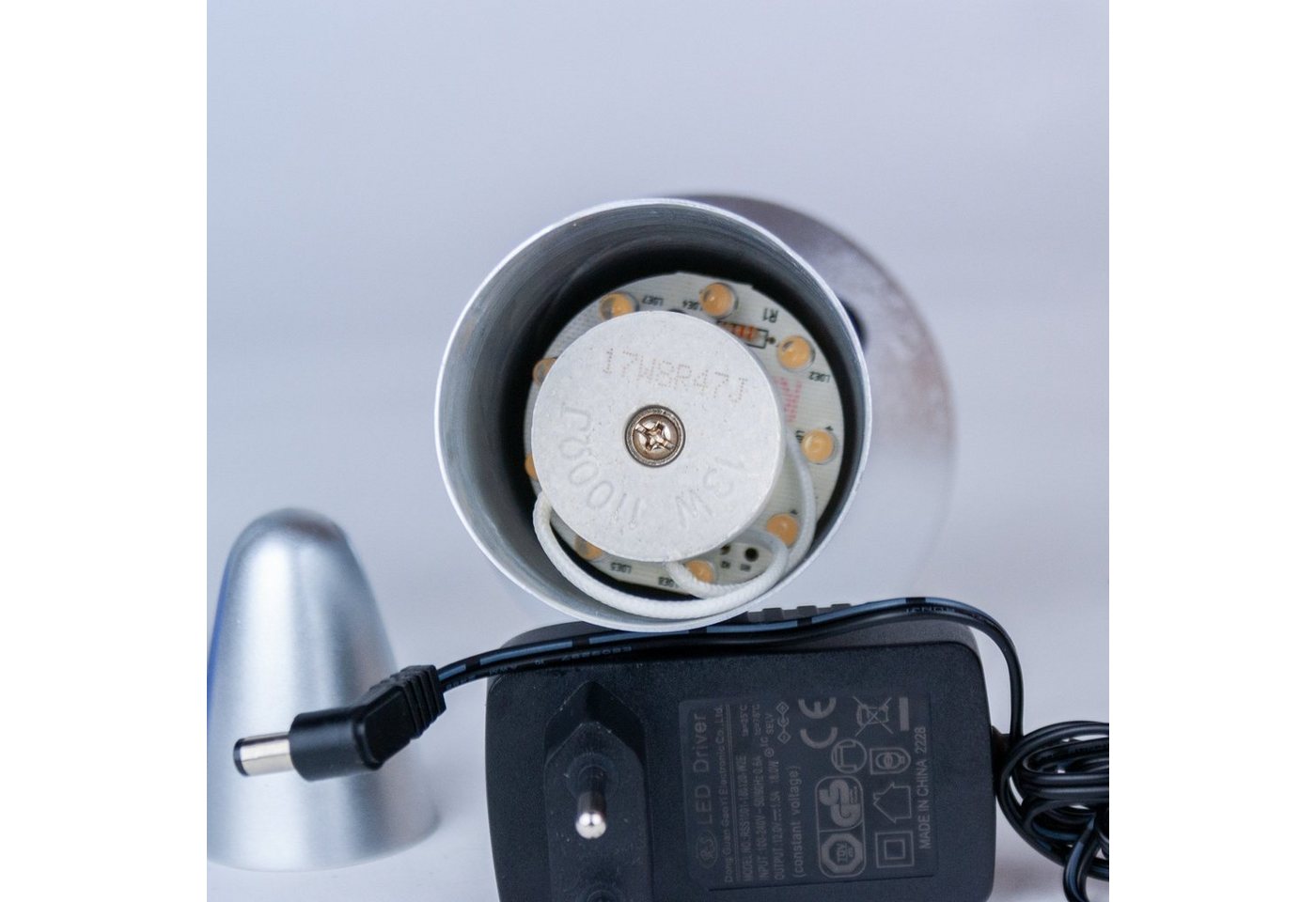 7even Lavalampen LED Lava Lampe Rakete 35cm Silber - Rot Blau Bild 2