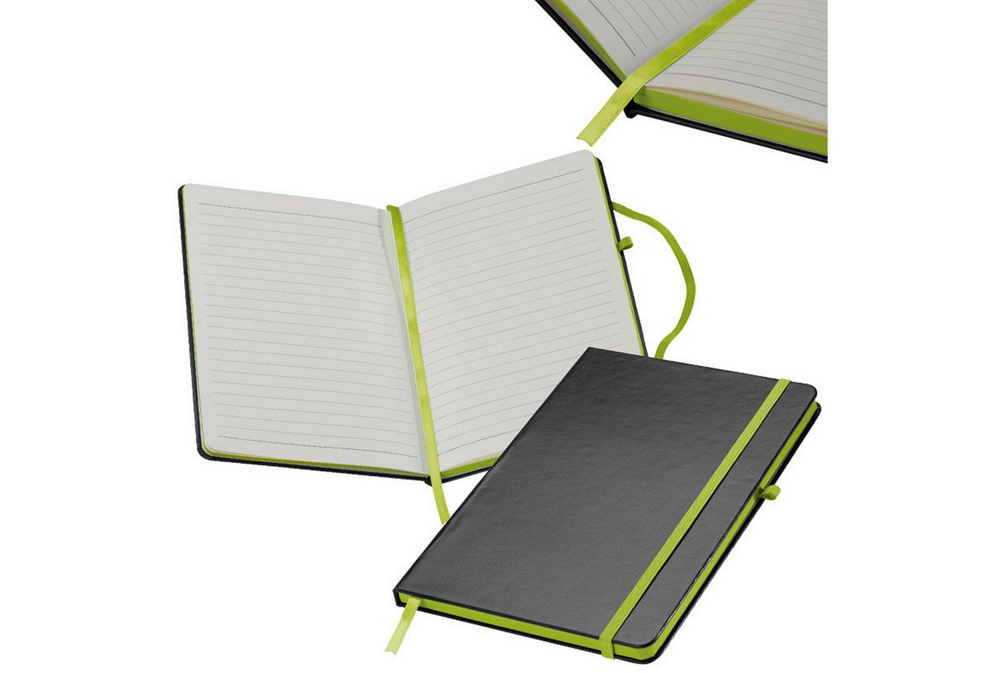 Easy Gifts Notizbuch Notizbuch / DIN A5 / 160 S. / liniert / PU Hardcover / Farbe: apfelgrü