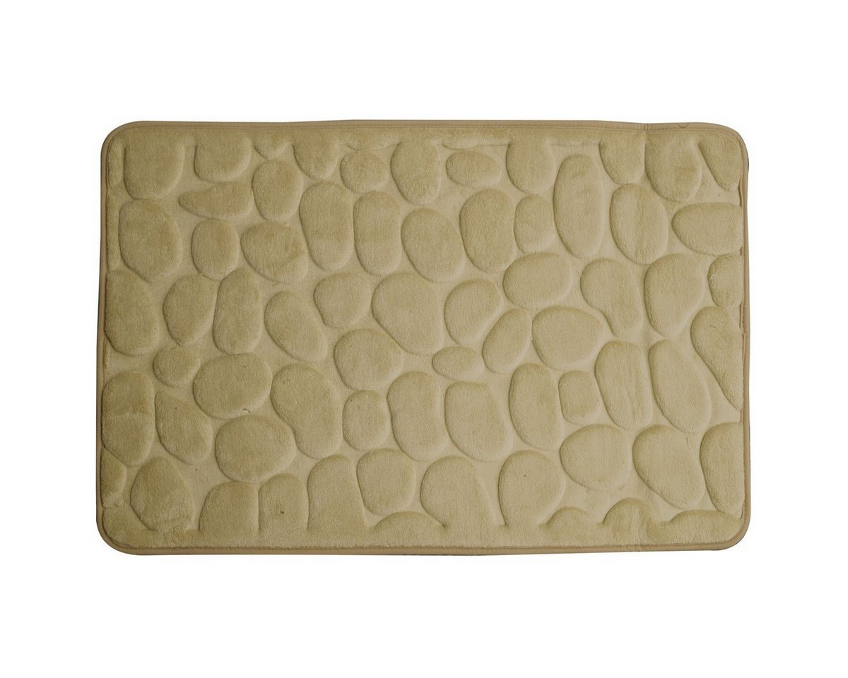 Euroshowers GmbH Badematte Memory Foam Rimini Sand 60 × 95 cm, 100% polyester, memory foam (stoppning), latex SBR, rechteckig