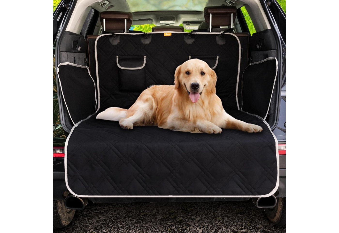 LuxusKollektion Tier-Kofferraumschutzdecke Kofferraumschutz Hund Ladekantenschutz Seitenschutz 208 x 138cm Bild 5
