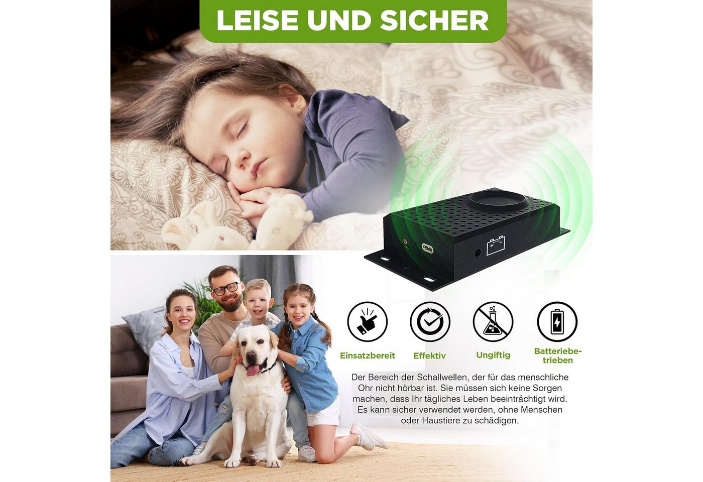 ISOTRONIC Ultraschall-Tierabwehr Isotronic LED Marder-Mausvertreiber Auto/ Mobil, 1-tlg.