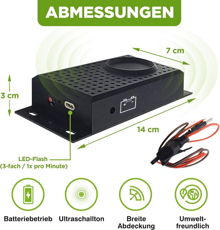 ISOTRONIC Ultraschall-Tierabwehr Isotronic LED Marder-Mausvertreiber Auto/ Mobil, 1-tlg. Bild 2