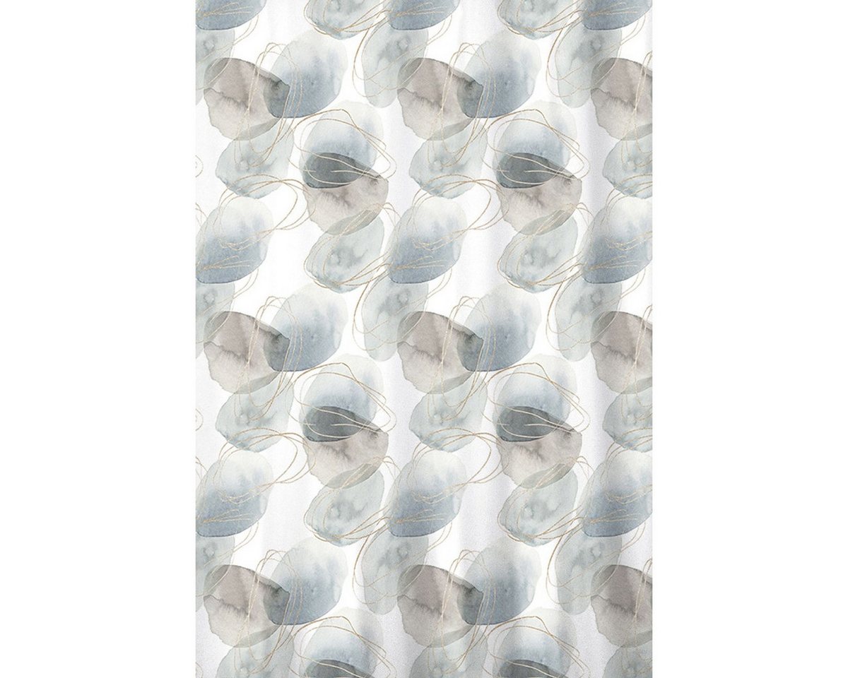 Euroshowers GmbH Duschvorhang abstraktes Steinmotiv 180 × 200 cm Polyester mit 12 Ringen Breite 180 cm