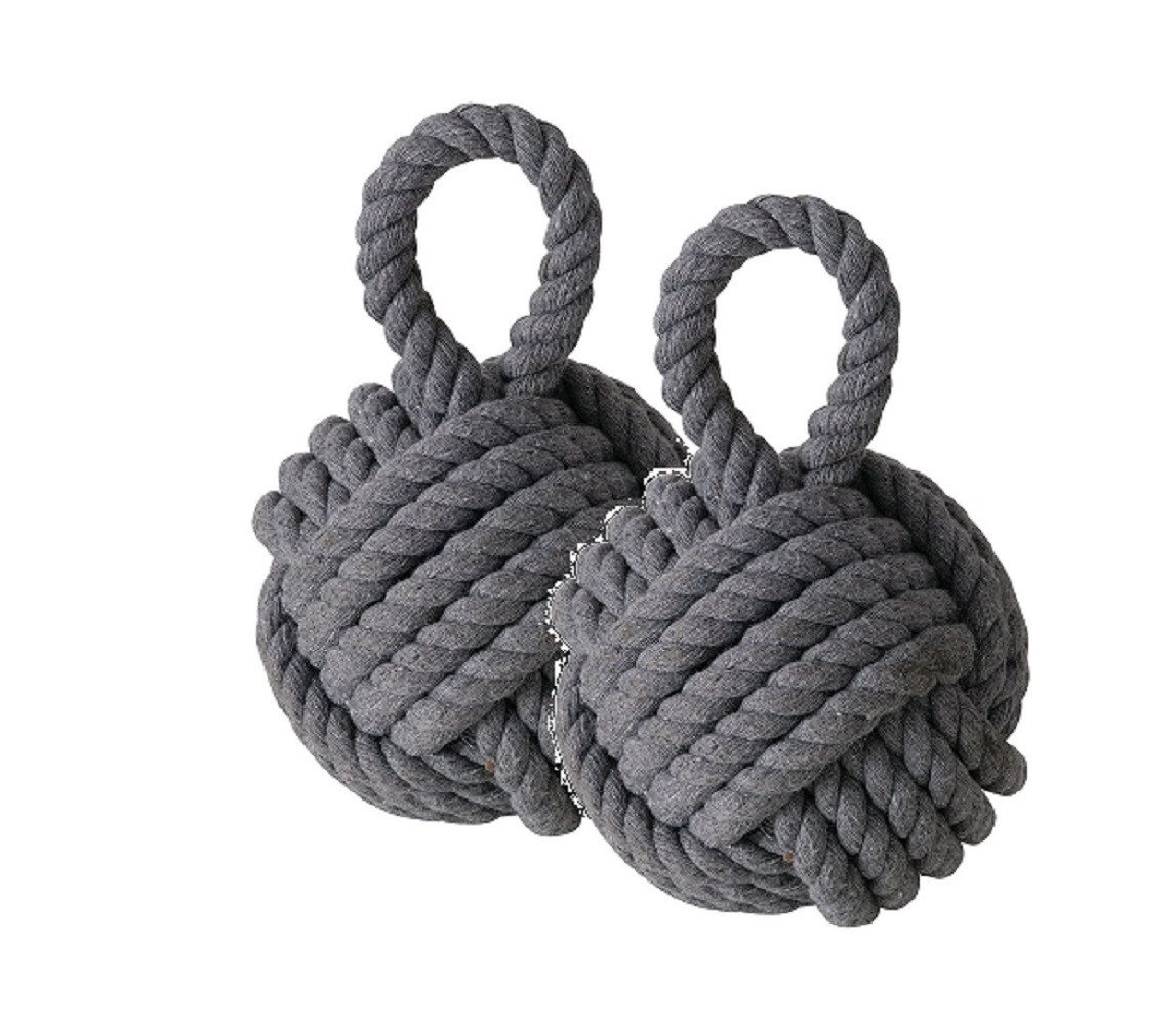 BOLTZE GRUPPE GmbH Türstopper Türstopper Zuber Jute Textil H/Ø 23/15 cm grau natur 2er Set