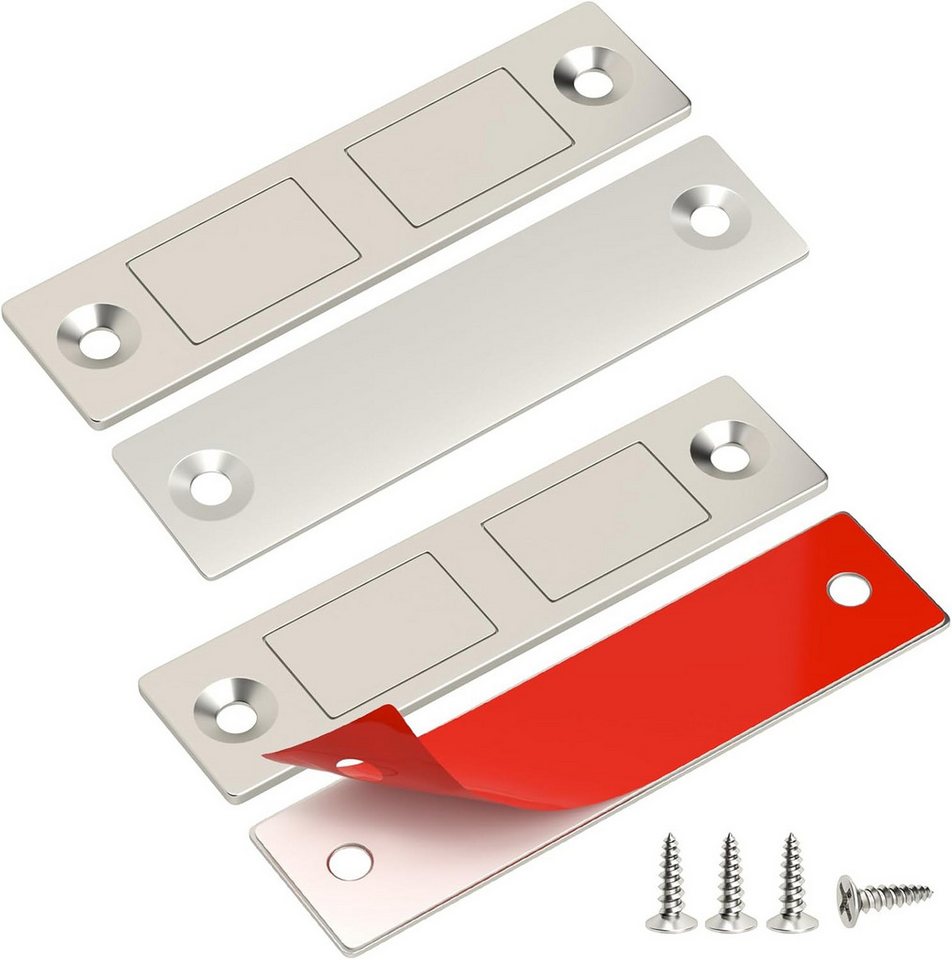 FOUORTUNATE-BEE Haftmagnetschnäpper Möbel-Magnetverschluss – starke, ultradünne Türmagneten im 2er-Pack, Für Schrank, Schublade und Kleiderschrank – magnetischer Türverschluss Bild 3