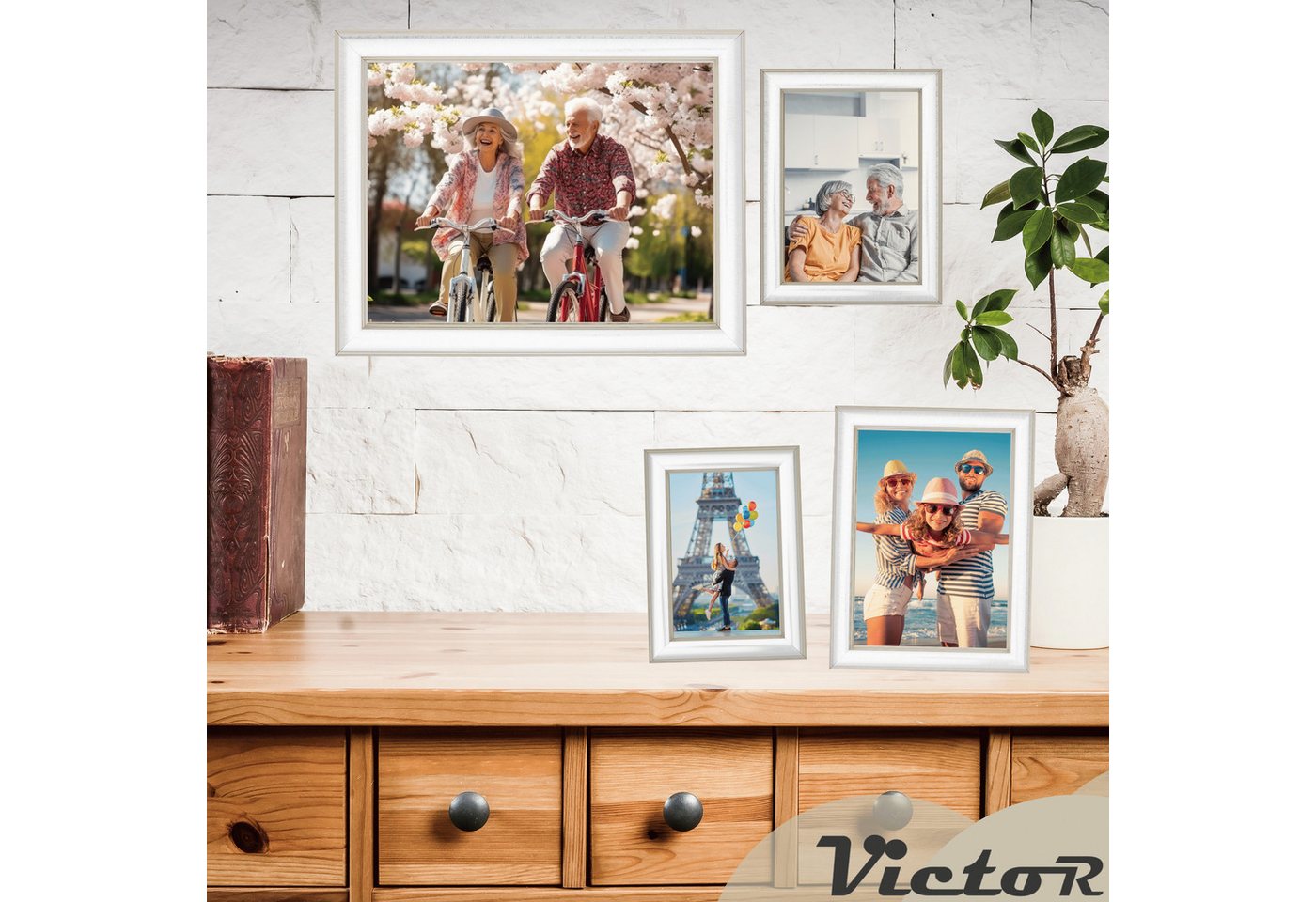Victor (Zenith) Bilderrahmen Monet, Bilderrahmen Silber 10x15 cm (A6), Bilderrahmen Art Deco Bild 3