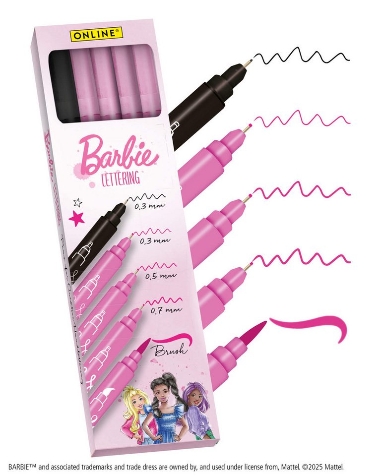 Online Pen Fineliner Pink Lettering, mit Brush Pen, Kalligrafie Pen und Fineliner Bild 4