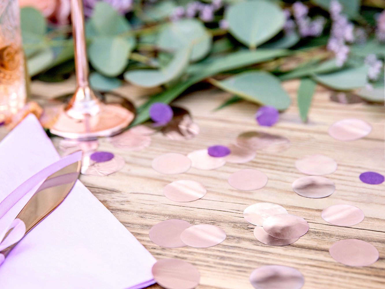 partydeco Streudeko, Konfetti Kreise 2,5cm 15g roségold