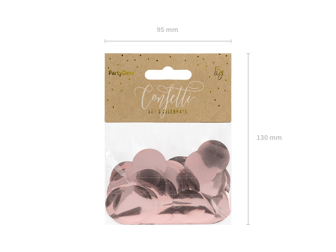 partydeco Streudeko, Konfetti Kreise 2,5cm 15g roségold Bild 2