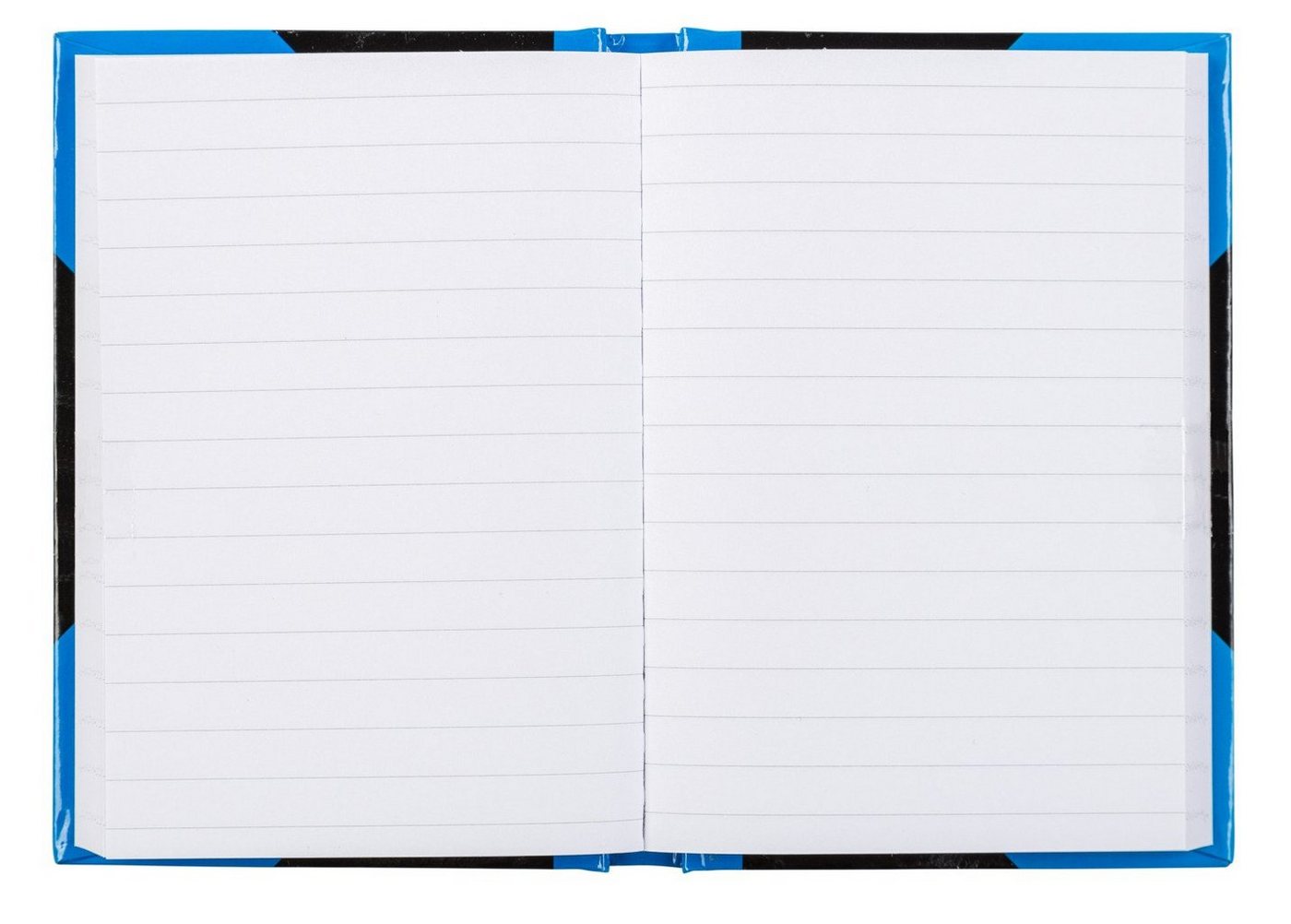 Idena Notizbuch Idena Kladde liniert 96 Blatt 70g/m² schwarz/blau DIN A7