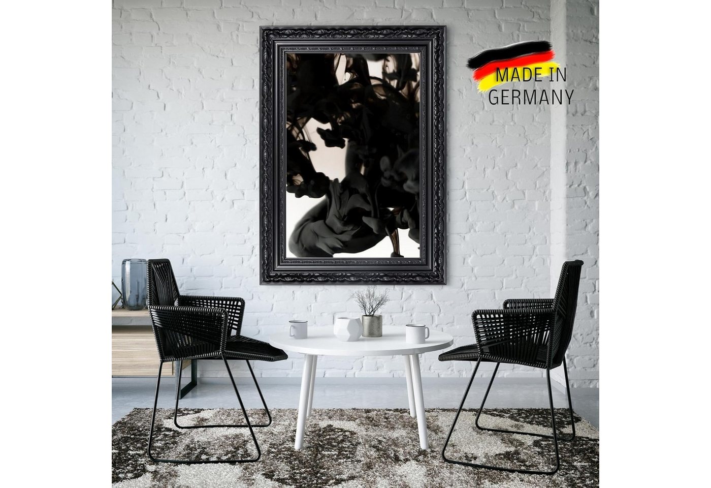 Clamaro Bilderrahmen, Bilderrahmen 'OTTO' CLAMARO Antik Massivholz Schwarz Matt Bild 3