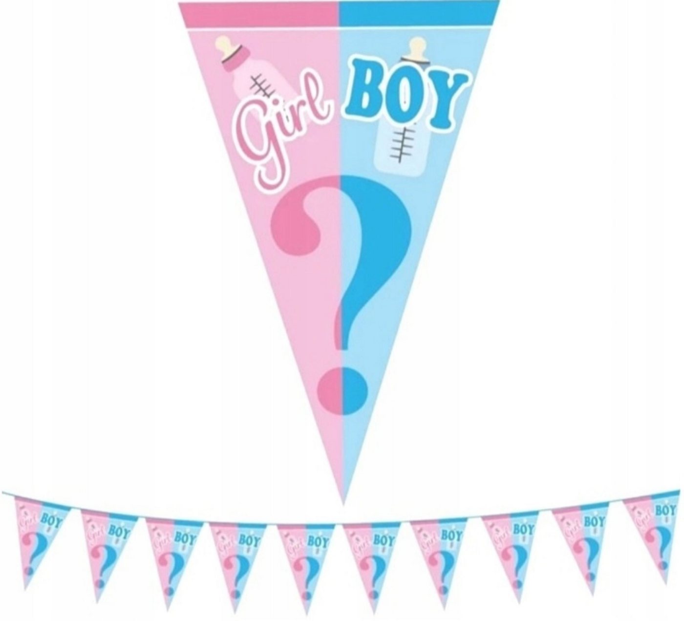 partydeco Girlande Boy or Girl Banner - BABY SHOWER - Neu in Originalverpackung