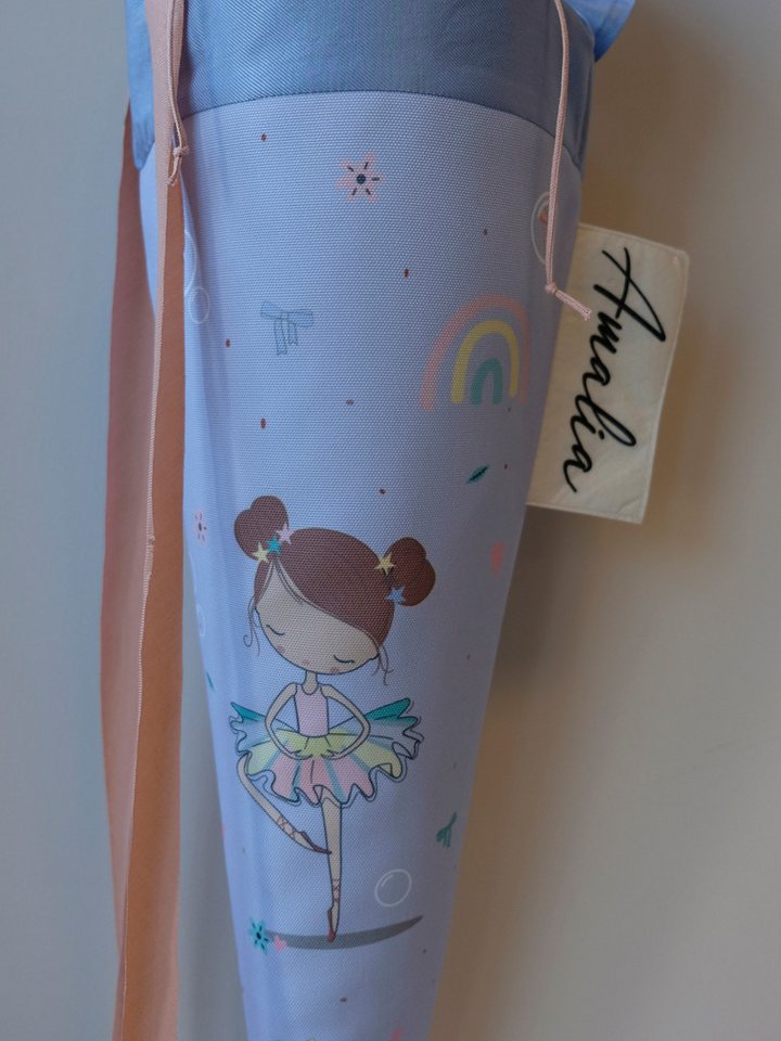 coopz Schultüte Ballerina 70 cm Textil Handmade - Personalisierung möglich Bild 4