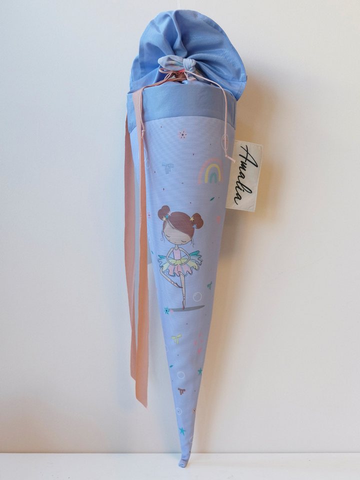 coopz Schultüte Ballerina 70 cm Textil Handmade - Personalisierung möglich Bild 5