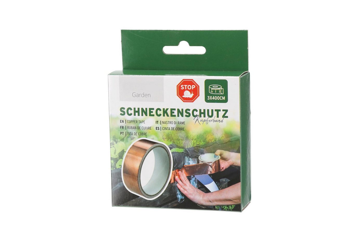HAC24 Kupferband Kupferband Gegen Schnecken Schneckenschutz Schneckenabwehr, 1-St., 3 x 400 cm, Selbstklebend Bild 2