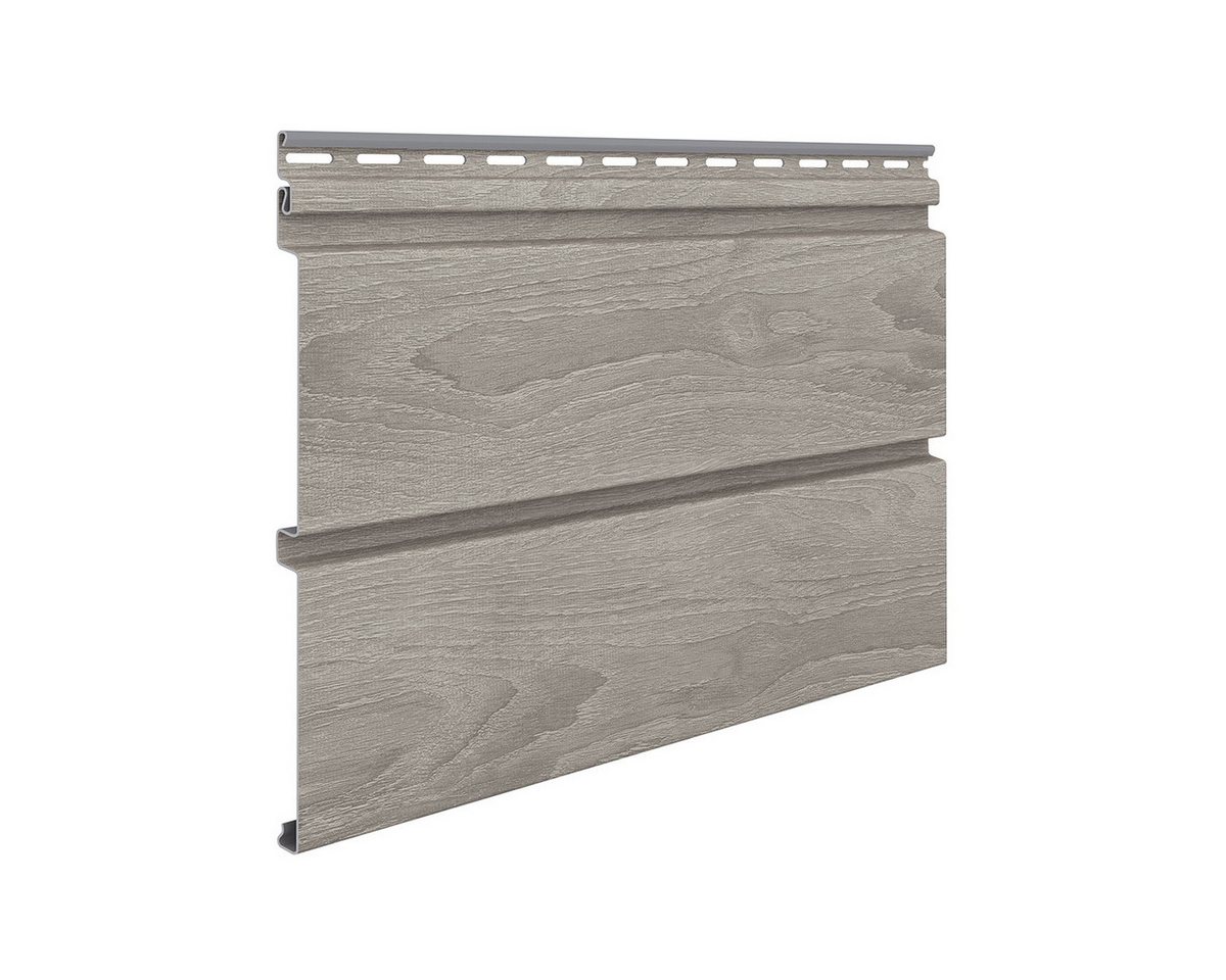 VILO Verkleidungspaneel Canadian Siding SVP-05 Rundprofil Duo 3,0m St. 0,75qm eiche gealtert, BxL: 28,5x300 cm, 0,85 qm, (Stückweise 1 Paneel, 0,85 qm) 2-lagig, solide Beständigkeit, pflegeleicht, abwaschbar, Leichtgewicht