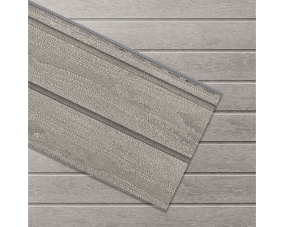 VILO Verkleidungspaneel Canadian Siding SVP-05 Rundprofil Duo 3,0m St. 0,75qm eiche gealtert, BxL: 28,5x300 cm, 0,85 qm, (Stückweise 1 Paneel, 0,85 qm) 2-lagig, solide Beständigkeit, pflegeleicht, abwaschbar, Leichtgewicht Bild 2