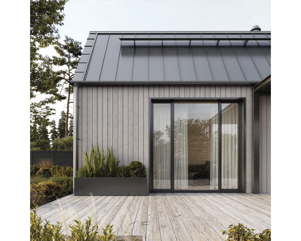 VILO Verkleidungspaneel Canadian Siding SVP-05 Rundprofil Duo 3,0m St. 0,75qm eiche gealtert, BxL: 28,5x300 cm, 0,85 qm, (Stückweise 1 Paneel, 0,85 qm) 2-lagig, solide Beständigkeit, pflegeleicht, abwaschbar, Leichtgewicht Bild 3