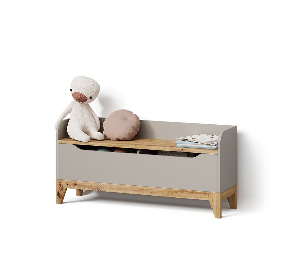 Livinity® Bücherregal Malia, Cashmere/Artisan/Artisan, 107.2 x 50 cm mit Sitzbank, 1-tlg. Bild 4