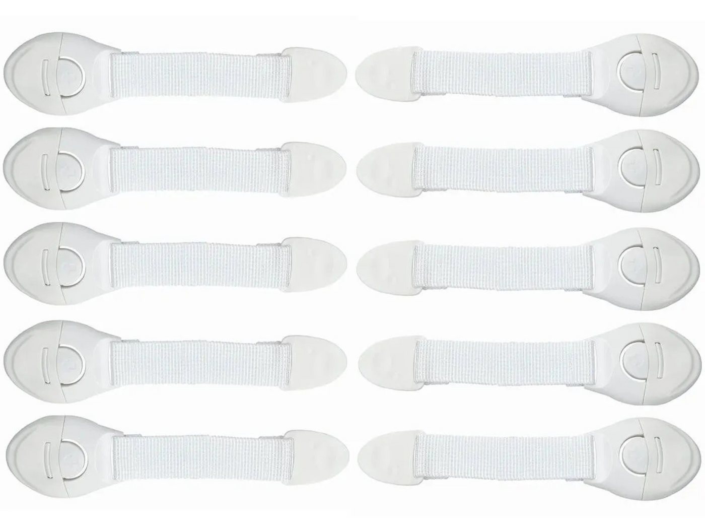 Ruhhy Kindersicherung Kindersicherung Schrank Schloss Set Türsicherung Klebeschutz 10 Stk, Universelle Türsicherung ca 20cm lang mit praktischem Öffnungssystem Bild 5