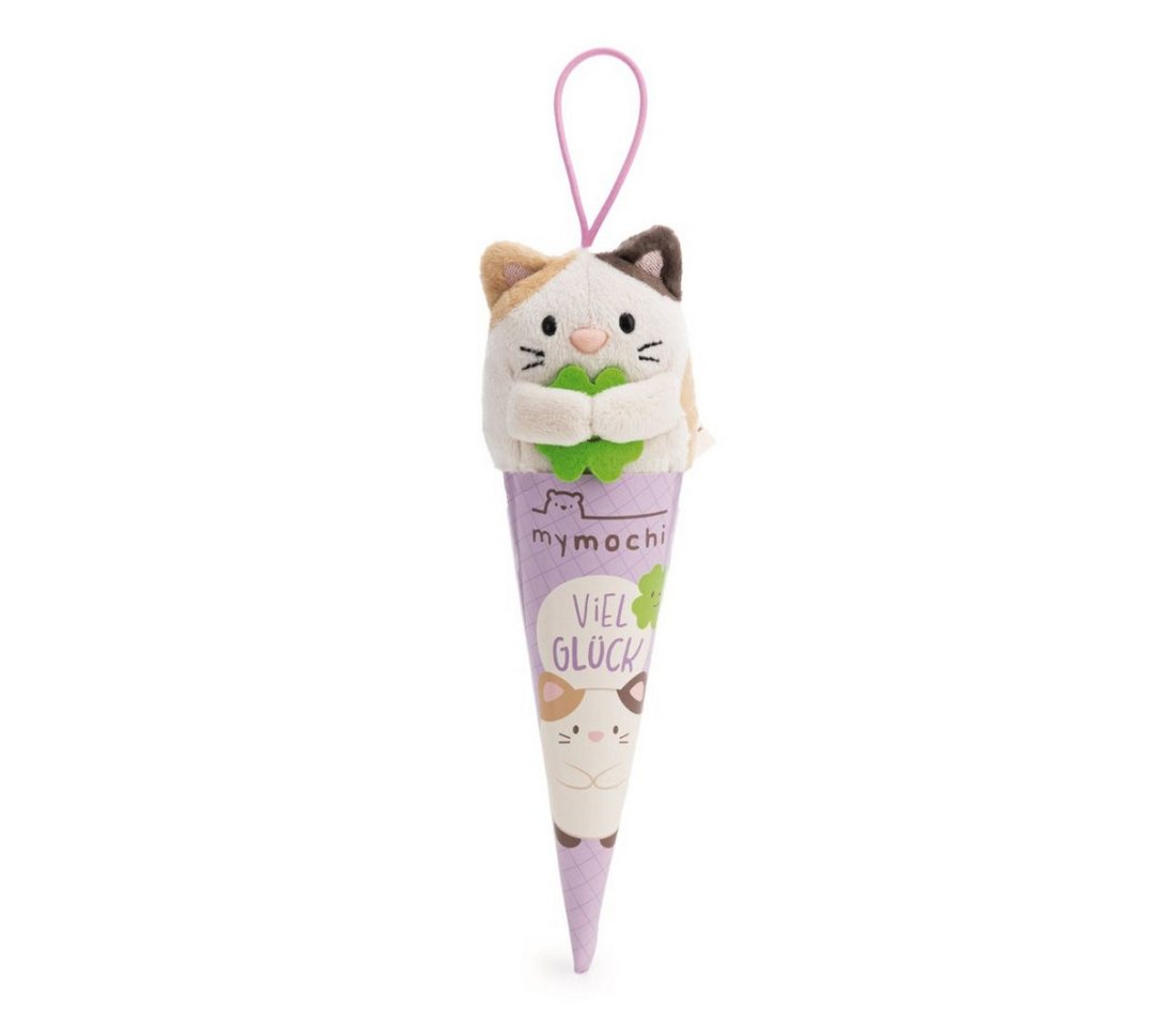 Nici Spiel NICI Schlüsselanhänger Katze Angy Kleeblatt beige 8 cm Geschenkbox Bild 2