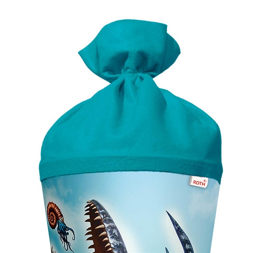 Roth Schultüte Dino Mosasaurus, 70 cm, rund, Filzverschluss, Roth-Spitze, Zuckertüte Bild 2