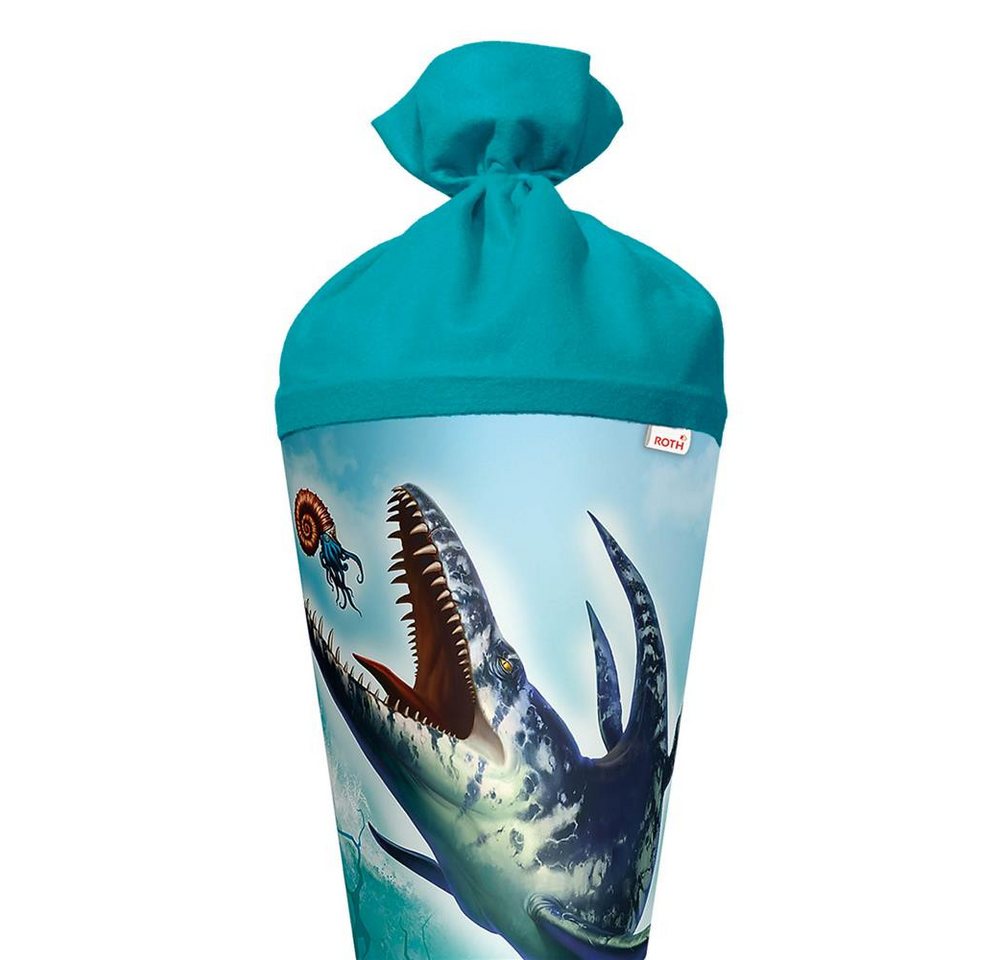 Roth Schultüte Dino Mosasaurus, 70 cm, rund, Filzverschluss, Roth-Spitze, Zuckertüte Bild 5