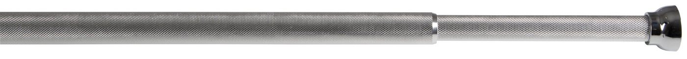 spirella Duschvorhangstange ARIK, ausdrehbar, geklemmt, zum Einspannen, stufenlos verstellbare Teleskopstange zum Einspannen, kein Bohren - Kratzfestes Aluminium, silber glänzend, Ø 25 mm, Verstellbereich 75 - 125 cm