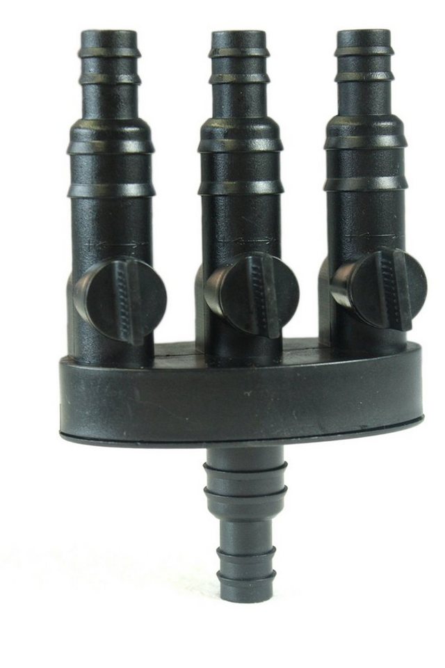 Arnusa Schlauchkupplung 1/2" und 3/4" Anschluss, (Springbrunnen Schlauchverteiler 3 Wege), Stufenlos regulierbar für Wasserspiele