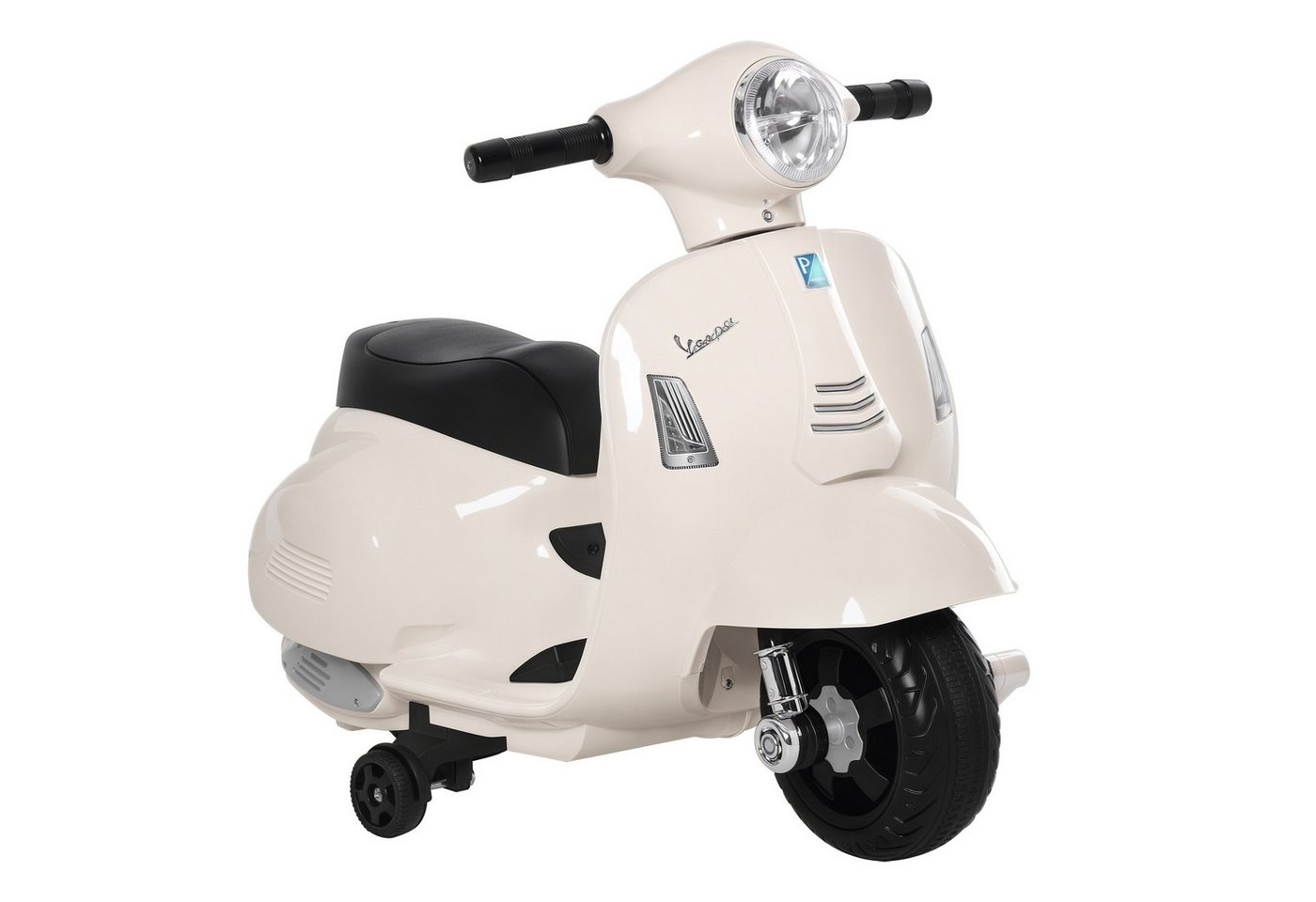 HOMCOM Elektro-Kindermotorrad Elektromotorrad, Elektrofahrzeug, inkl. Akku und Ladegerätfür, Belastbarkeit 25 kg, (1-tlg), für Außenbereich, Weiß Bild 2