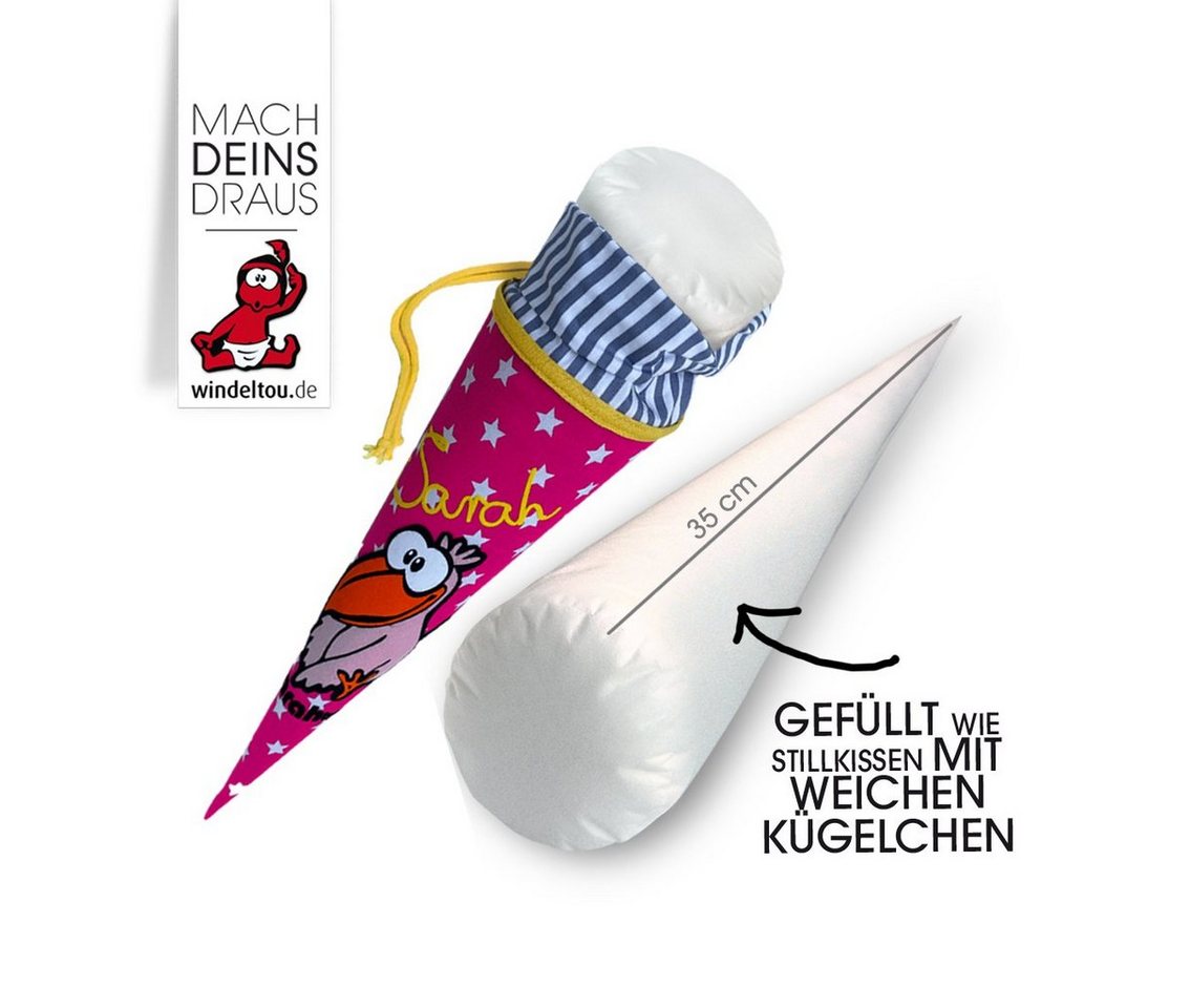 windeltou - MACH DEINS DRAUS Schultüte Schultütenkissen mit EPS-Perlen gefüllt, Kissen gefüllt mit EPS-Perlen Bild 2