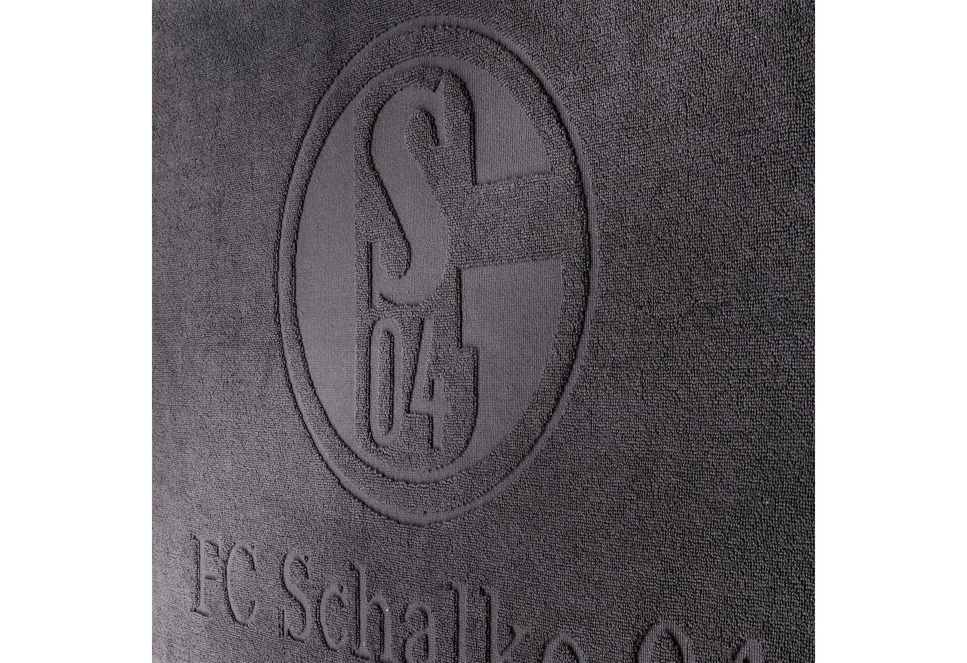 FC Schalke 04 Duschmatte Badematte Anthra 50 x 75 cm, 100% Baumwolle, rechteckig