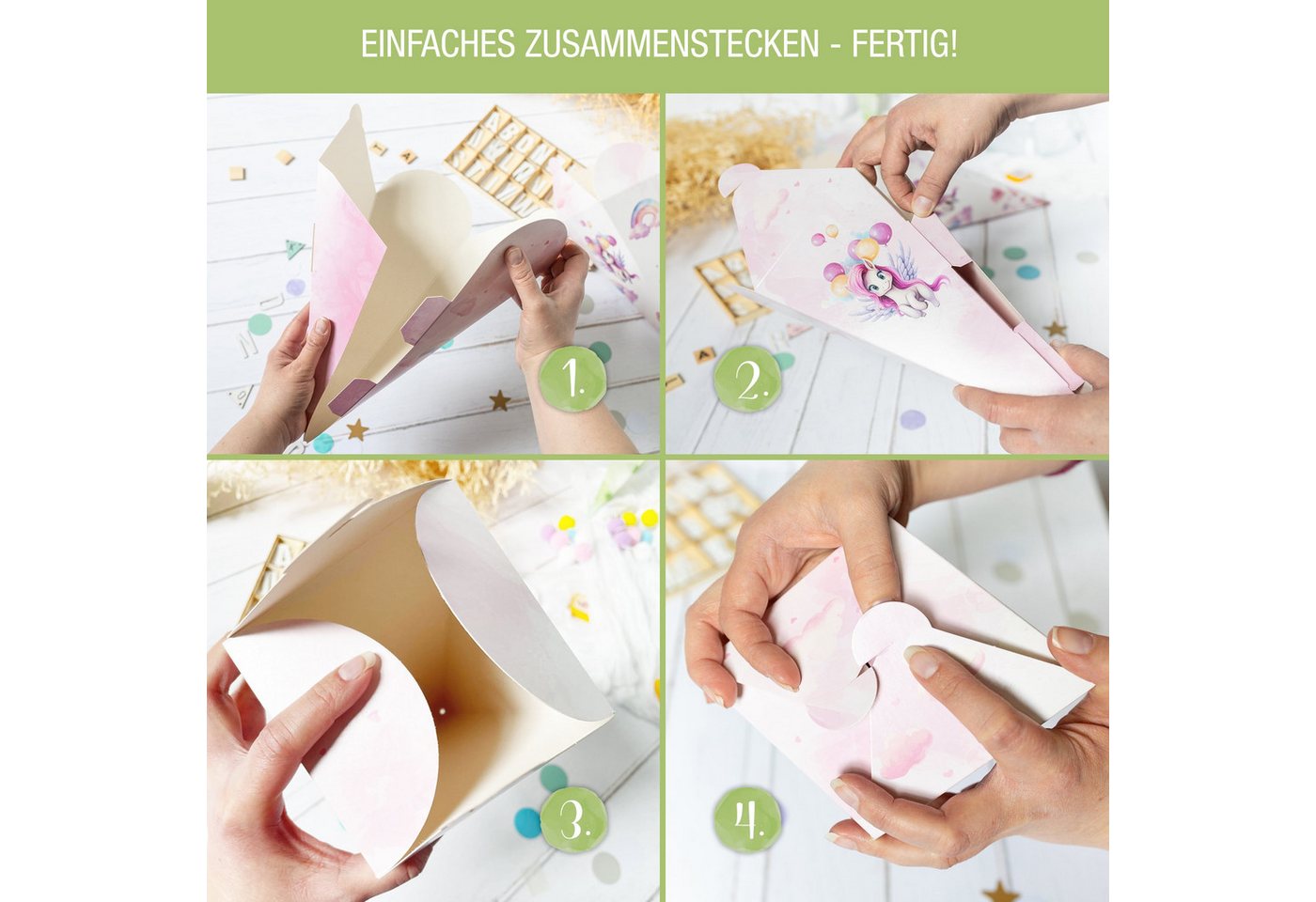 TOBJA Schultüte Kleine Geschwister Schultüte Dino - Zuckertüte Jungen oder Mädchen, Mini Schultüte im Dinosaurier Design Schulanfang