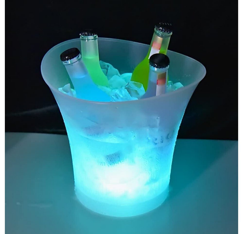 Smad Outdoor-Flaschenkühler DIB-5ATYK-1, 5L LED glühende Eiskübel 7 Farbe ändern Wein Getränke Bar Party Bild 3