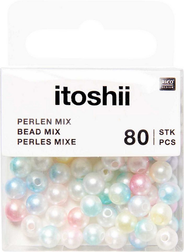 Rico Design Bastelperlen itoshii Perlen, 6mm, 80 Stück