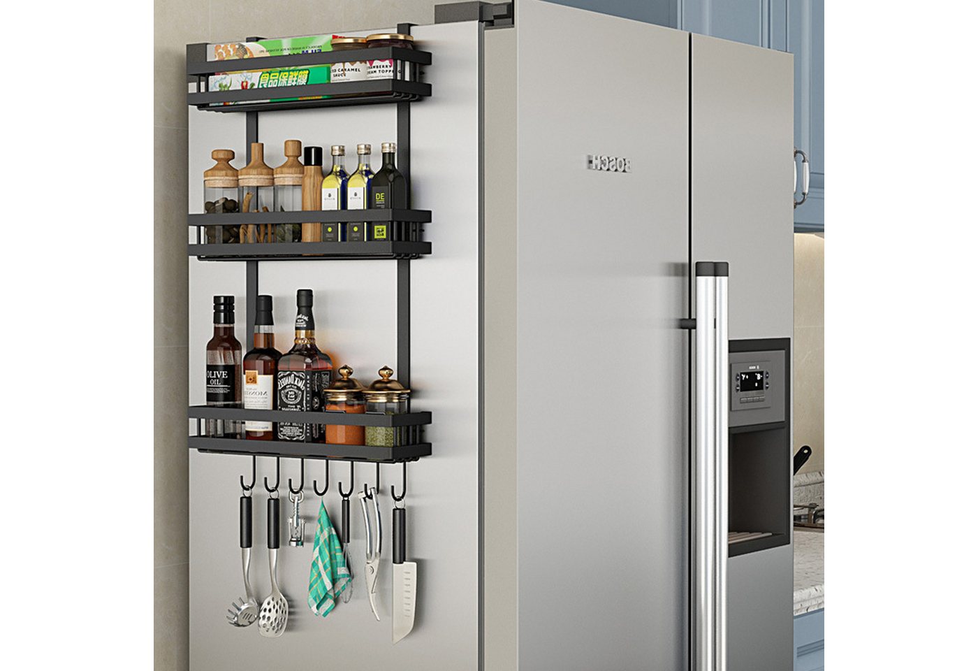GLIESE Hängeregal für Kühlschrank Küchenregal Gewürzregale Bild 3
