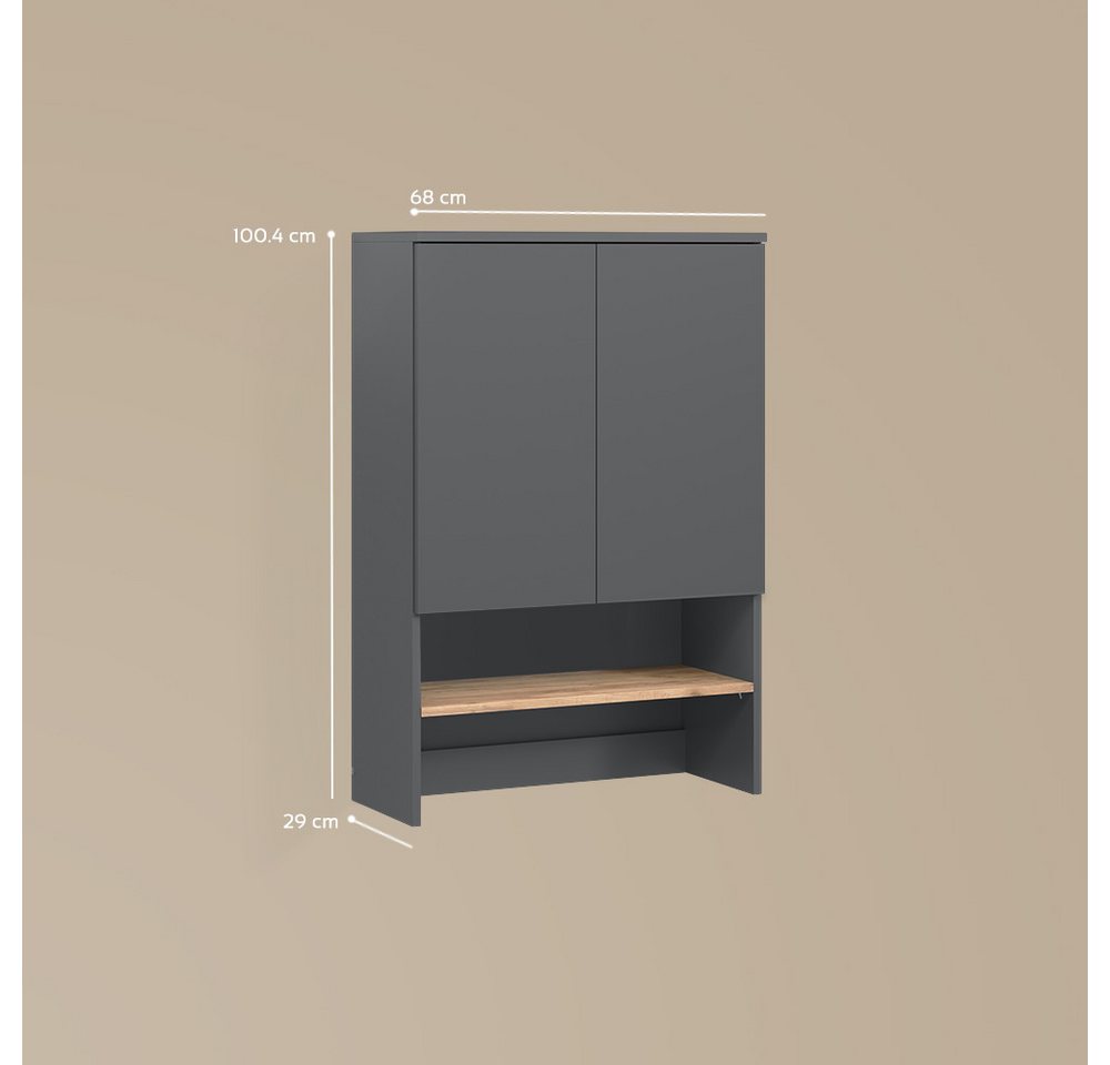 Livinity® Waschmaschinenumbauschrank Paolina, Anthrazit/Goldkraft Eiche, 68 x 100.4 cm (1-St) Bild 5
