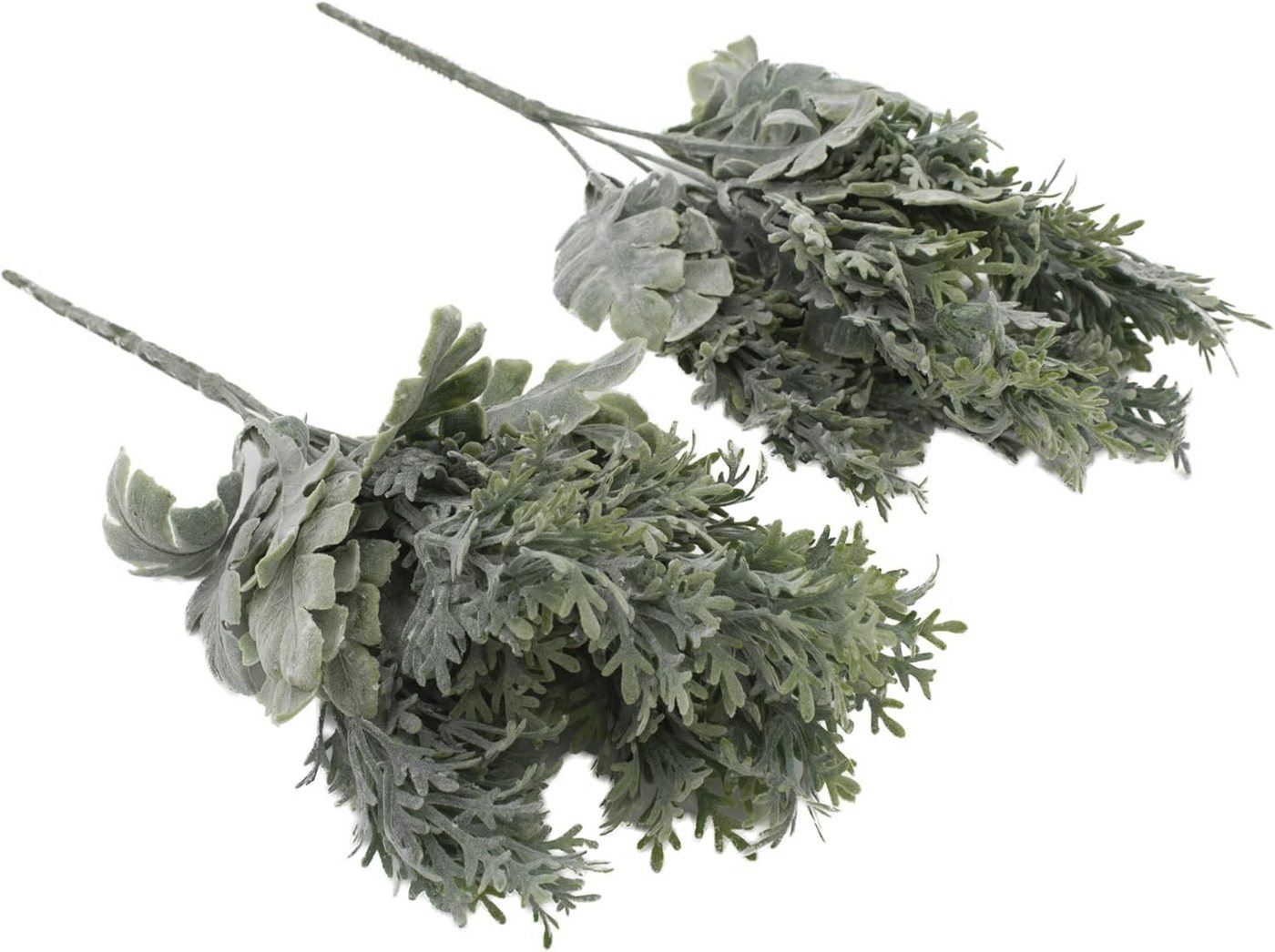 Kunstpflanze 2er Set künstliches Silberblatt 35 cm Kunstpflanze Greiskraut, mucPlants Bild 3
