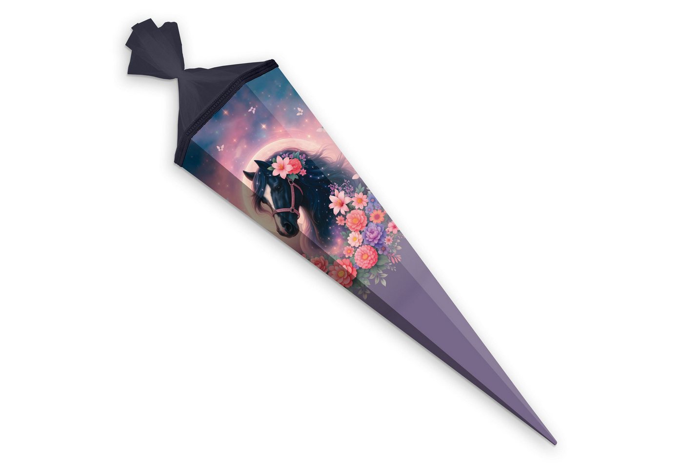 itenga Schultüte ITENGA Schultüte 85cm eckig Motiv Pferd BELLA Zuckertüte Tüllverschlus