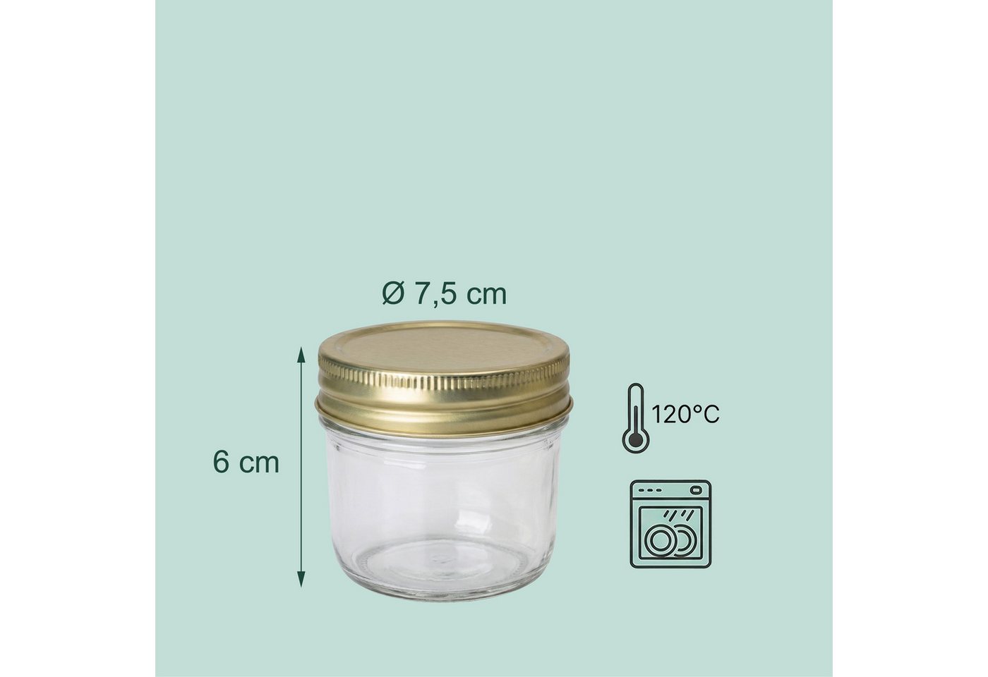 relaxdays Marmeladenglas Einmachgläser Set 120 ml Twist Off, Glas, 25er Pack Bild 3