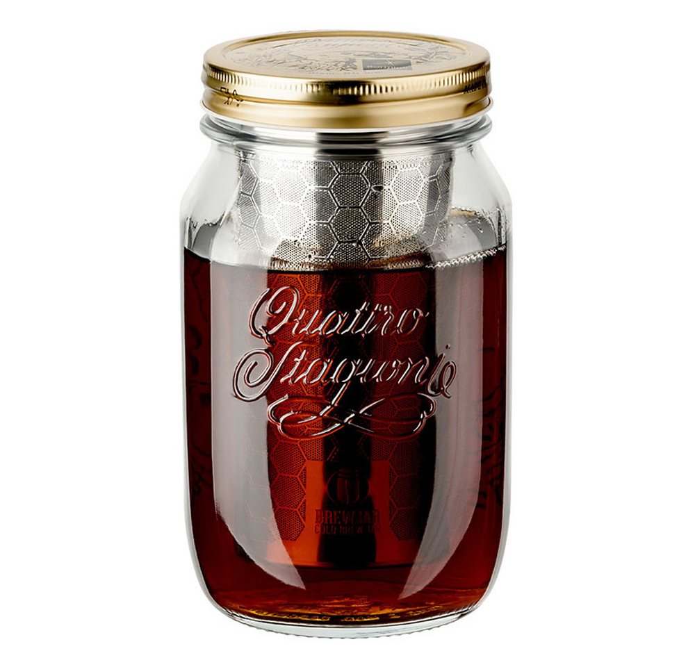 dripdrip Cold Brew Zubereiter BREWJAR, 1l Kaffeekanne, Edelstahlfilter, inkl. Edelstahlfilter & für kalt gebrühten Kaffee, Kaffeebereiter Bild 4