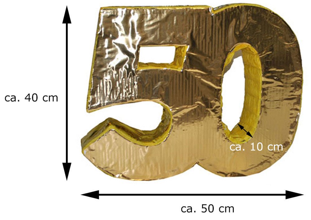 Funny Fashion Pinata Pinata 'Goldene 50', 50x40x10cm Bild 2