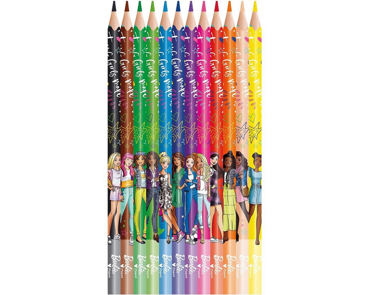 MAPED Buntstift Barbie®, (12-tlg), 12 Farben