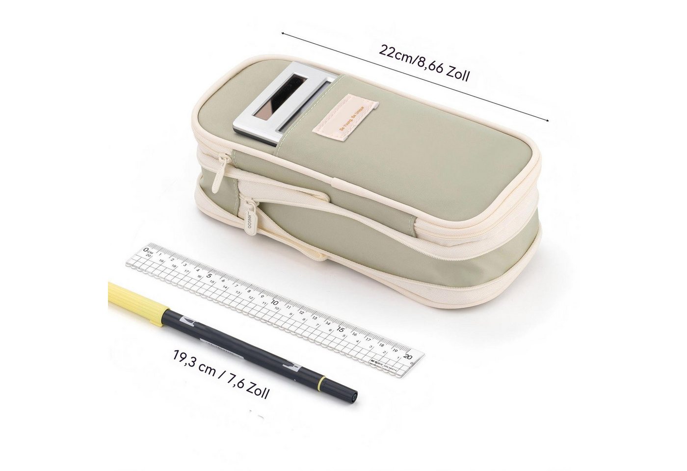 Diwzbyn Schreibgeräteetui Schlamperbox,Geräumiges Federmäppchen / Etui –, Stiftemappe für Schule, Teenager, Mädchen, Jungen, Männer und Frauen Bild 5
