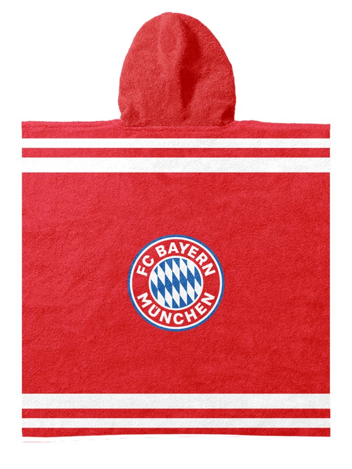FC Bayern München Badetuch FC Bayern München I Badeponcho I Kinder I Rot, Baumwolle