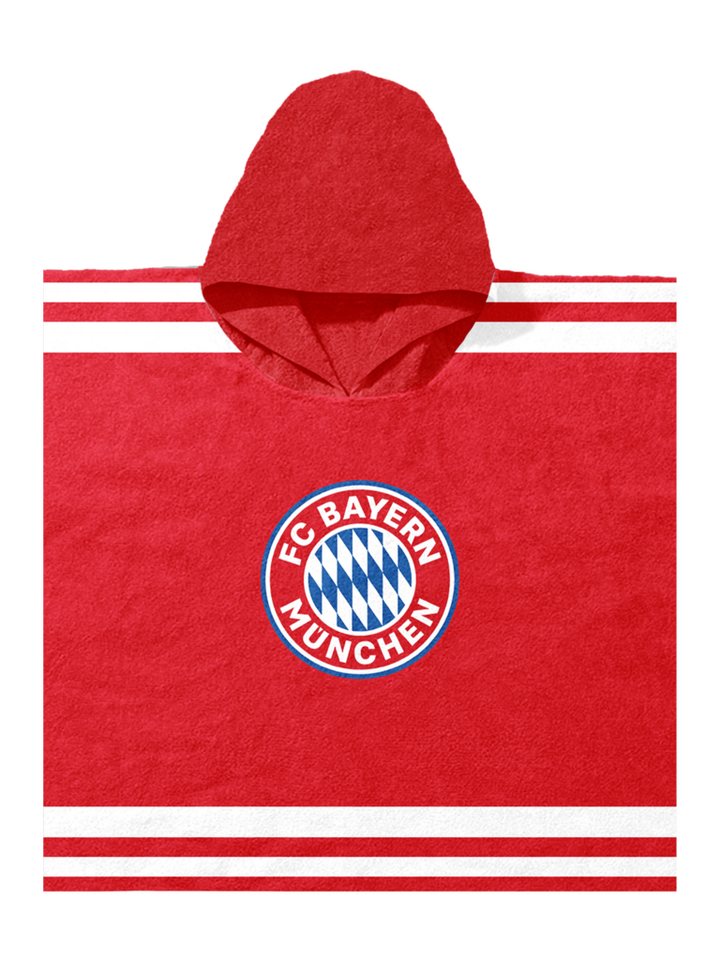 FC Bayern München Badetuch FC Bayern München I Badeponcho I Kinder I Rot, Baumwolle Bild 3