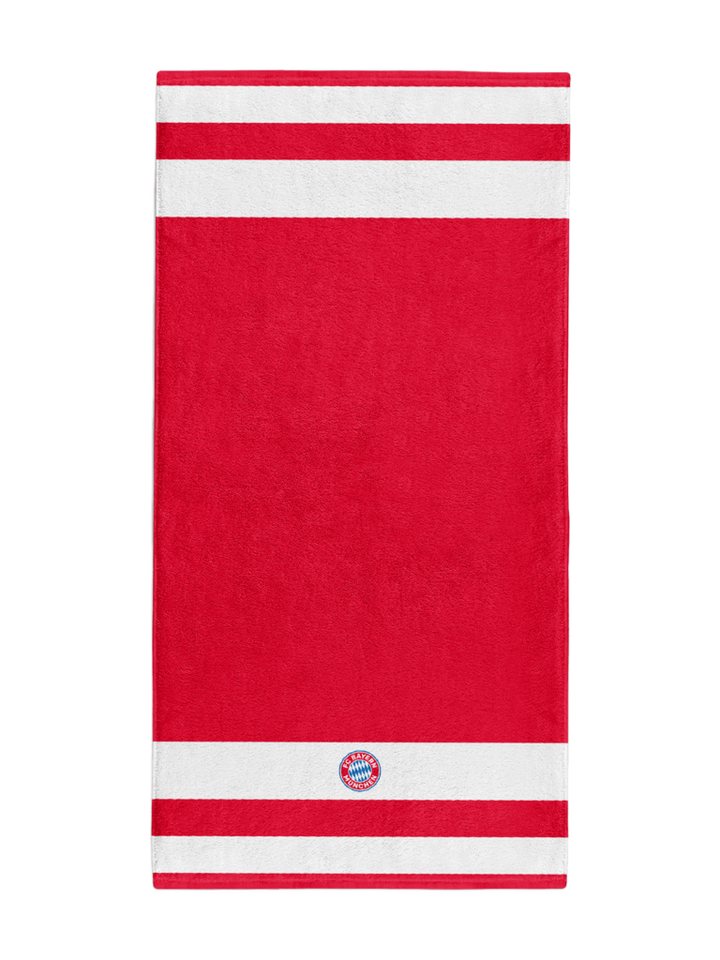 FC Bayern München Badetuch FC Bayern München I Handtuch 100x50 cm I Rot, Baumwolle